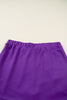 Wisteria Collar Half Zip Pullover Mini Skirt Plus Size 2pcs Set