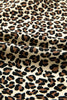 Black Leopard Print Striped Color Block Trim V Neck Bracelet Sleeve Mini Dress