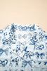 Sky Blue Bow Print Short Pajama Set
