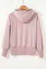 Purple Stripe Thumbhole Side Slits Drop Shoulder Loose Fit Hoodie