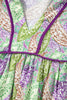 Green Boho Paisley Print Half Puff Sleeve Blouse