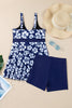 Rose Red Color Block Patchwork Bow Knot Detail Sleeveless Swim Dress