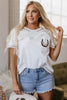 Apricot RODEO Horseshoe Embroidered Patch Pocket T Shirt