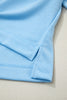 Sky Blue Drop Shoulder Boxy Tee and Barrel Pants Set