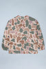Multicolour Camo Print Ribbed Mock Neck Plus Size Sweatshirt