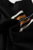 Black Striped Patchwork Quarter Zip Pullover Loose Pant Set