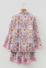 Pink Christmas Holiday Print Nutcracker Long Sleeve Shorts 2pcs Pajama Set