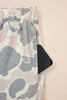 Multicolour Retro Camouflage Print Plus Size 2pcs Outfit