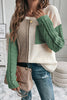 Gold Flame Colorblock Patched Pocket Drop Shoulder Sweater