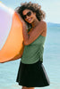 Mist Green Scoop Neck Adjustable Tankini and Matching Skort Bathing Suit