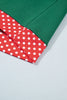 Racing Red Polka Dot Trim Baggy Pullover 2pcs Short Set