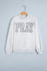 Gray PRAY Polka Dot Embroidered Mock Neck Sweatshirt