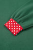 Pink Colorblock Polka Dot Contrast Trim Oversized Sweatshirt