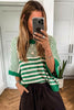 Red 3/4 Draped Sleeve Slouchy Sweater
