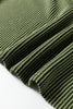 Vineyard Green Plus Size Contrast Frilled Neckline Ruffled Short Sleeve Ribbed Textured Blouse