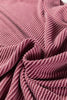 Burgundy Twisted Ribbed High Neck Loose Tee Elastic High Waist Loose Pant Set