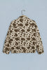 Brown Western Cow Print Cargo Pocket Denim Jacket