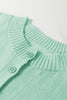 Peach Blossom 3/4 Sleeve Boxy Knit Button Down Sweater Cardigan