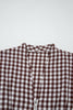 Coffee Plaid Print Full Zipper Cinched Waist Fit Flare Sleeveless Maxi Dress