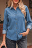 Myosotis Buttoned Down Slim Denim Shirt