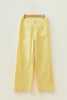 White Solid Color Scalloped Patch Pocket Shift Jeans