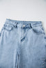 Beau Blue Bow Knot Side Detail Straight Leg Loose Jeans