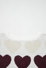 White Valentine Heart Short Sleeve Sweater
