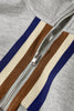 Black Striped Patchwork Quarter Zip Pullover Loose Pant Set