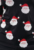 Black Christmas Fashion Print Slim Fit Long Sleeve Top