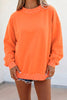 Pink Colorblock Polka Dot Contrast Trim Oversized Sweatshirt