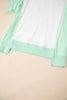 Light Green Color Block Exposed Seam Crew Neck T Shirt