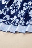 Rose Red Color Block Patchwork Bow Knot Detail Sleeveless Swim Dress