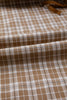 Chestnut Plaid Print Elastic Waist Bow Tie Contrast Detail Jogger Pants