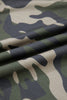 Green Tie Elastic Waist Pocketed Plus Size Camo Shorts