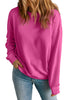 Bonbon Solid Classic Crewneck Pullover Sweatshirt