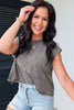 Medium Grey Mineral Wash Boxy Fit Cotton Tank Top