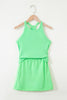 Sachet Pink Slim Tank Top Elastic Waist Mini Skort 2pcs Outfit