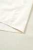 Beige Contrast Color Trim Button Down Long Puff Sleeve Shirt