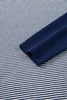 Blue Stripe Color Block Patchwork Dolman Oversize Tunic Sweater
