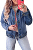 Sail Blue Vintage Wash Western Shift Denim Jacket