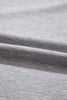 Light Grey Patchwork Detail Raw Edge Oversize Tee