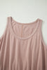 Ashleigh Blue Mineral Wash U Neck Elastic Waist Sleeveless Mini Dress