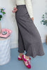 Light Grey Flower Patch Mineral Washed Terry Knit Cropped Wide Leg Pants