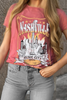 Mineral Red Nashville Music City Graphic Retro Fashion Tee