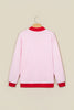 Grapefruit Orange Polka Dot Letter Graphic Colorblock Tunic Sweatshirt