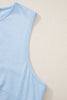 Black Plus Size Solid Color Bow Tie Peplum Tank Top