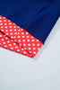 Racing Red Polka Dot Trim Baggy Pullover 2pcs Short Set