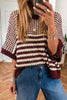 Red 3/4 Draped Sleeve Slouchy Sweater