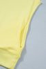Black Solid Color High Neck Cap Sleeve Loose Top