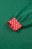 Racing Red Polka Dot Trim Baggy Pullover 2pcs Short Set